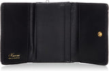 Sanrio Kuromi Clasp Mini Wallet With Ribbon - Black