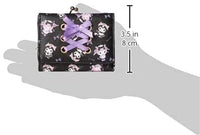 Sanrio Kuromi Clasp Mini Wallet With Ribbon - Black